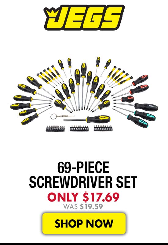 JEGS 69-Piece Screwdriver Set - Now $17.69 Was $19.59