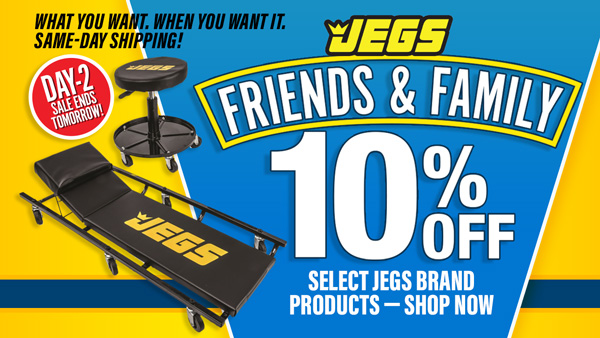 JEGS Friends & Family 10% Off Select Brands