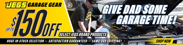 Garage Gear Up to $150 Off Select JEGS Brand Products