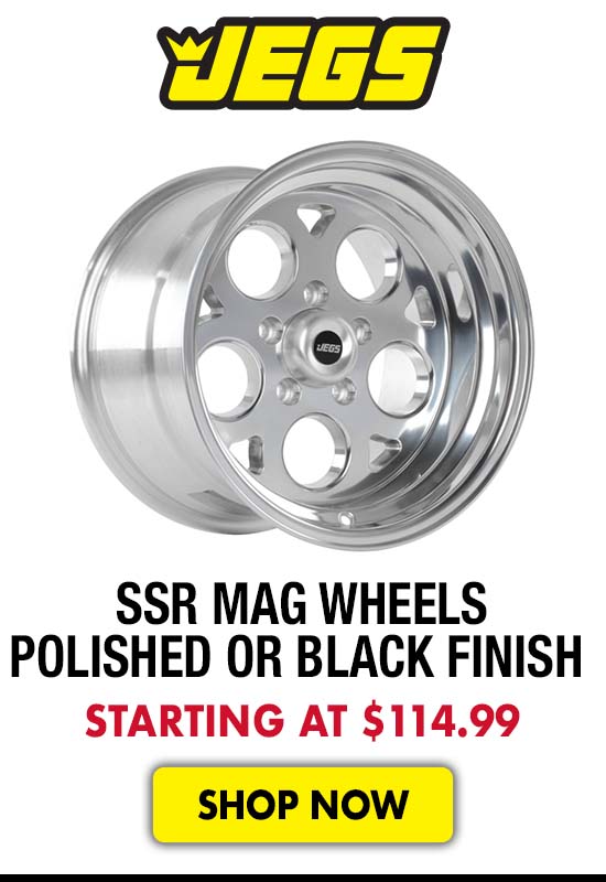 JEGS Polished or Black Finish SSR Mag Wheels - Starting at $114.99