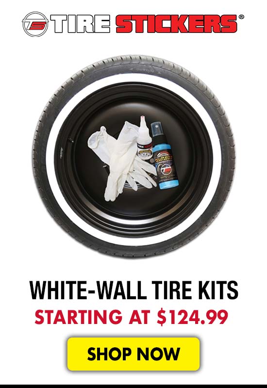 Tire Stickers White-Wall Tire Kits - Starting at $124.99