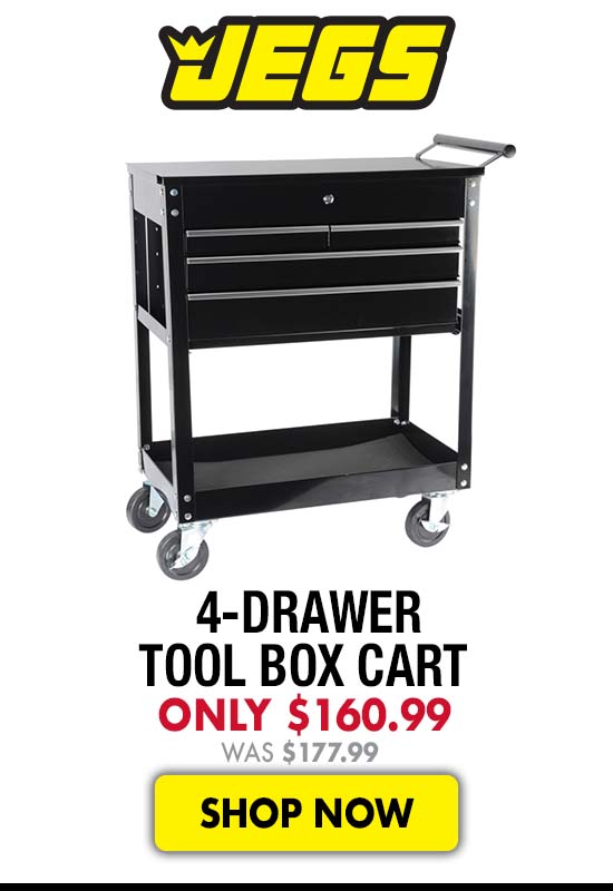 JEGS 4-Drawer Tool Box Cart - Now $160.99 Was $177.99