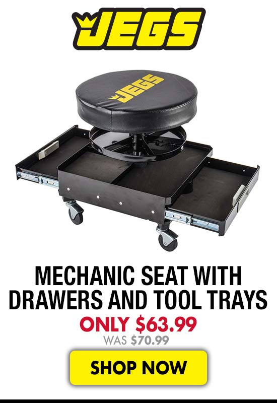 JEGS Mechanic Seat with Drawers and Tool Trays - Now $63.99 Was $70.99