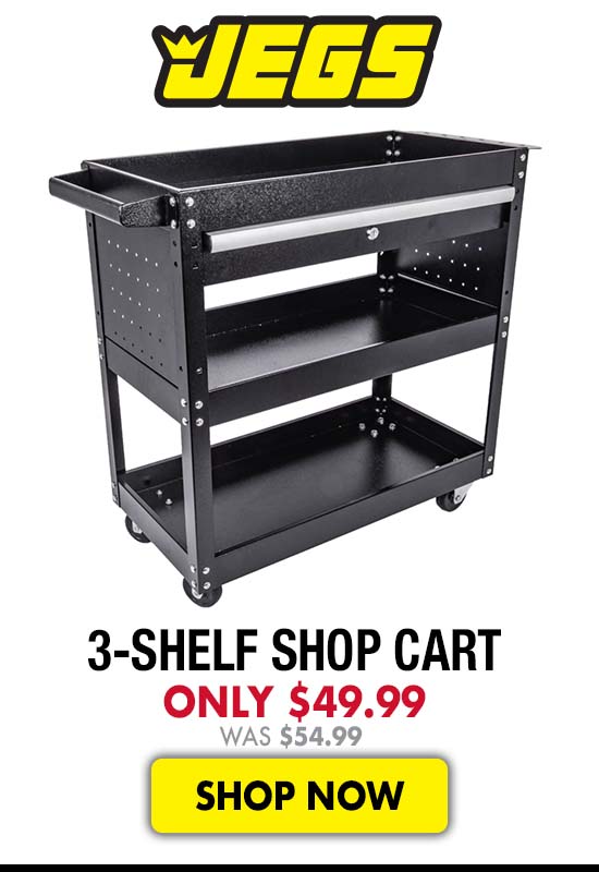 JEGS 3-Shelf Shop Cart - Now $49.99 Was $54.99
