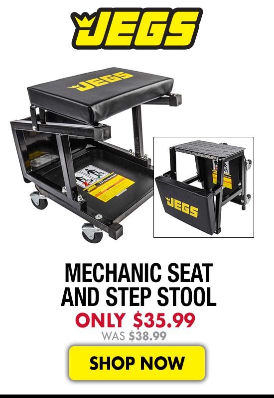 JEGS Mechanic Seat and Step Stool - Now $35.99 Was $38.99