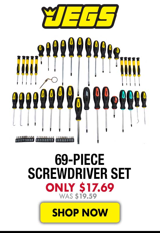 JEGS 69-Piece Screwdriver Set - Now $17.69 Was $19.59