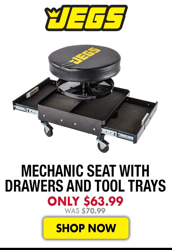 JEGS Mechanic Seat with Drawers and Tool Trays - Now $63.99 Was $70.99