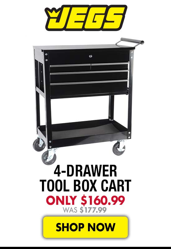 JEGS 4-Drawer Tool Box Cart - Now $160.99 Was $177.99