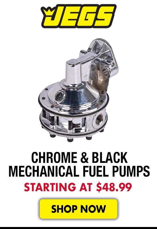 JEGS Chrome & Black Mechanical Fuel Pumps - Starting at $48.99