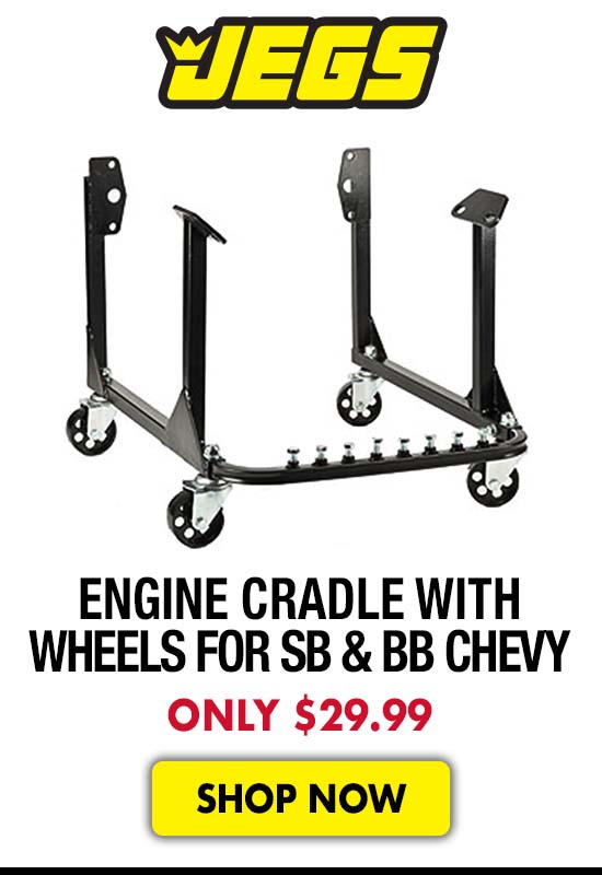 JEGS Engine Cradle with Wheels for SB & BB Chevy - Only $29.99