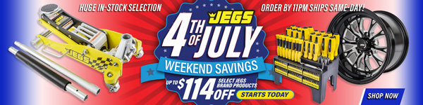 JEGS 4th of July Savings Up to $114 Off Select JEGS Brand Products