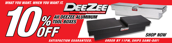 Save 10% on Dee Zee Aluminum Tool Boxes