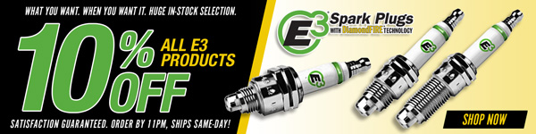 Save 10% on ALL E3 Spark Plugs