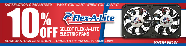 Save 10% On Select Flex-A-Lite Electric Fans