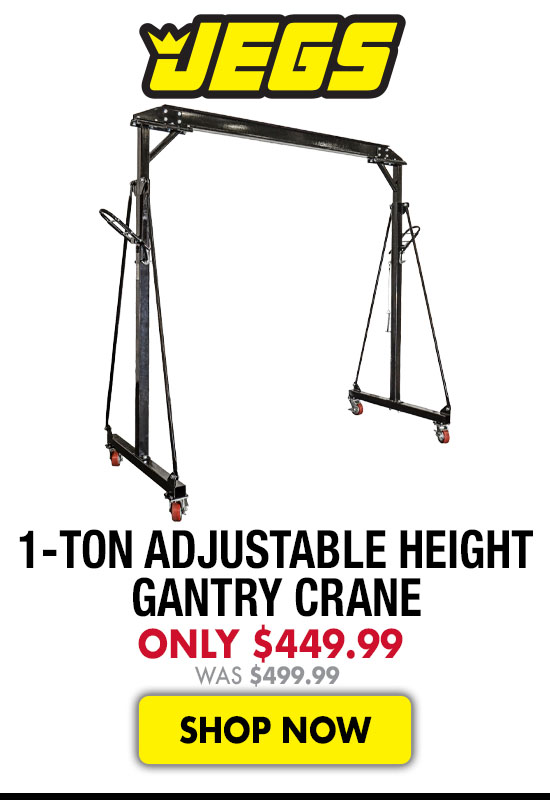 JEGS 1-Ton Adjustable Height Gantry Crane - Now $449.99 Was $499.99