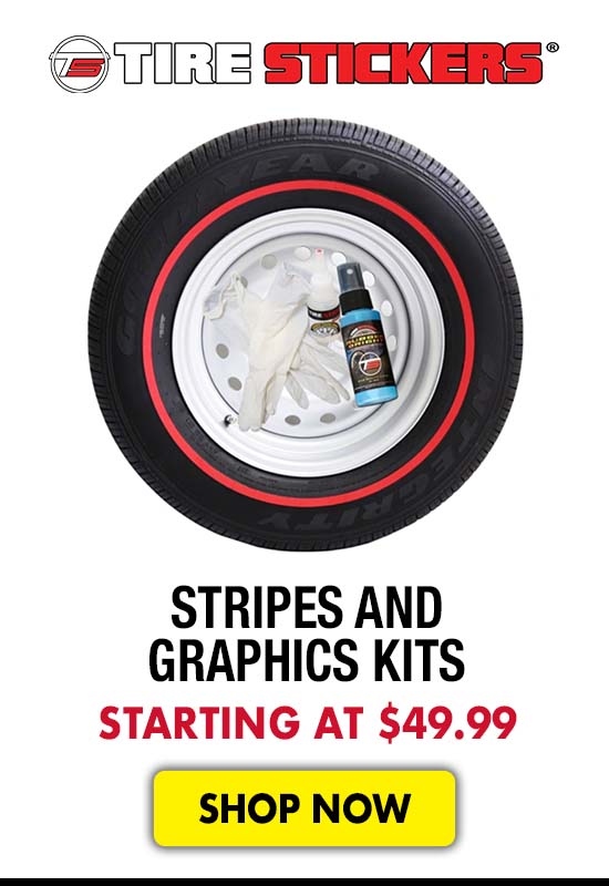 Tire Stickers Stripes and Graphics Kits - Starting at $49.99