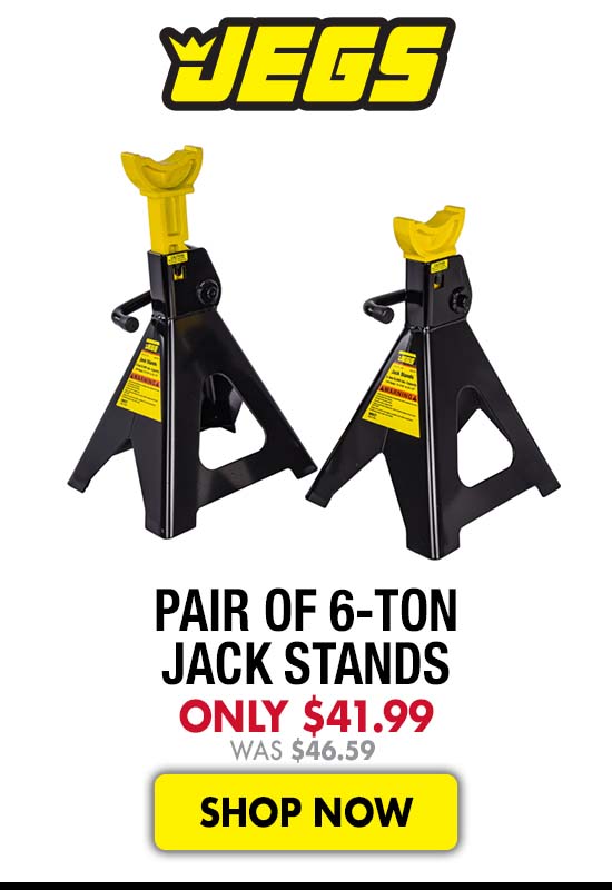 JEGS Pair of 6-Ton Jack Stands - Now $41.99 Was $46.59