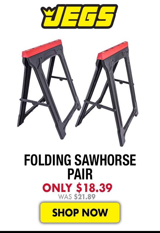 JEGS Folding Sawhorse Pair - Now $18.39 Was $21.89