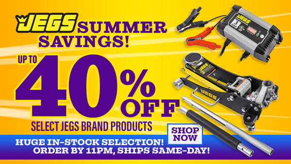 JEGS Summer Savings 40% Off Select JEGS Brand Products