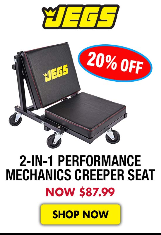 JEGS 2-in-1 Performance Mechanics Creeper Seat - Now $87.99