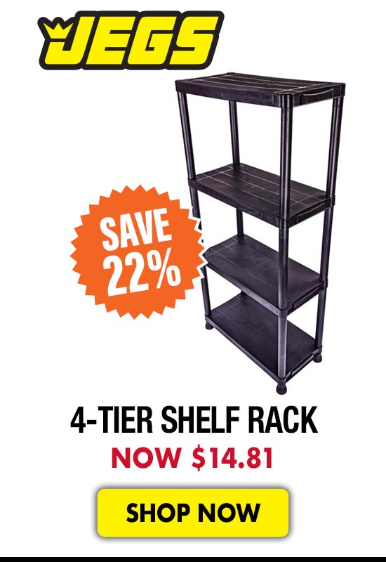 JEGS 4-Tier Shelf Rack - Now $14.81