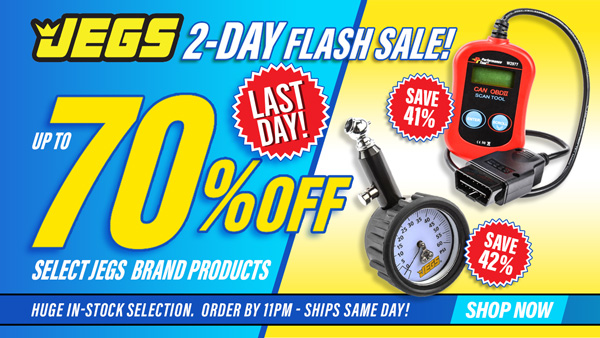 JEGS 2-Day Sale Up to 70% Off Select JEGS Brand Products