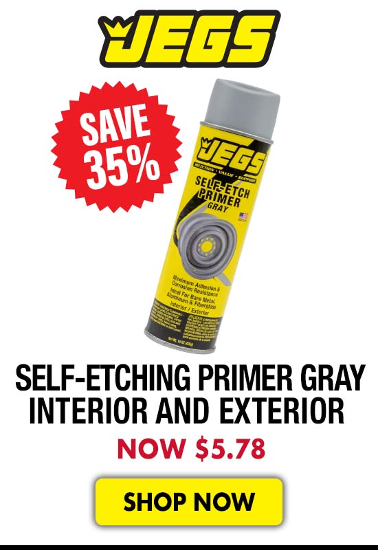JEGS Self-Etching Primer Gray Interior and Exterior - Now $5.78