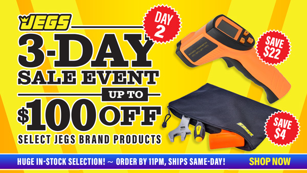 JEGS 3-Day Sale Up to $100 Off Select JEGS Brand Products