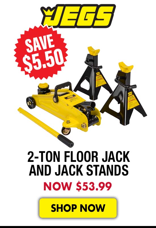 JEGS 2-Ton Floor Jack and Jack Stands - Now $53.99
