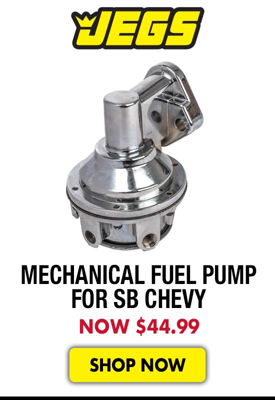 JEGS Mechanical Fuel Pump for SB Chevy - Now $44.99