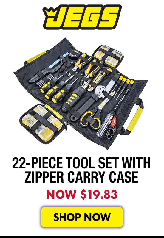 JEGS 22-Piece Tool Set with Zipper Carry Case - Now $19.83
