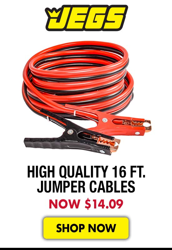JEGS High Quality 16 ft. Jumper Cables - Now $14.09