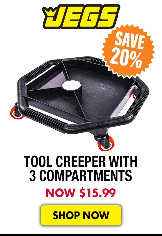 JEGS Tool Creeper with 3 Compartments - Now $15.99