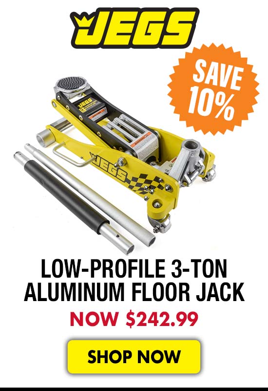JEGS Low-Profile 3-Ton Aluminum Floor Jack - Now $242.99