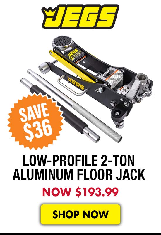 JEGS Low-Profile 2-Ton Aluminum Floor Jack - Now $193.99