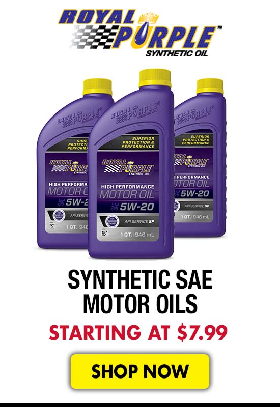 Royal Purple Synthetic SAE Motor Oils - Starting at $7.99