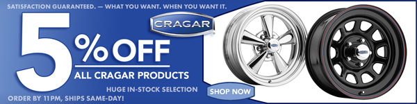 Save 5% on ALL Cragar Wheels