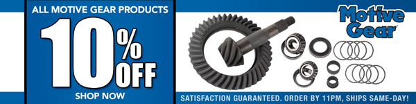 Save 10% on All Motive Gear Products