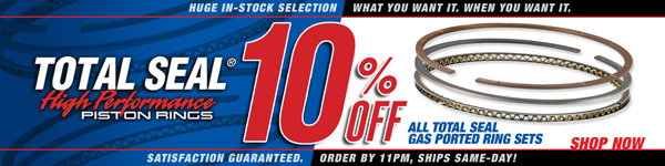 Save 10% on Gas Ported Total Seal Ring Sets