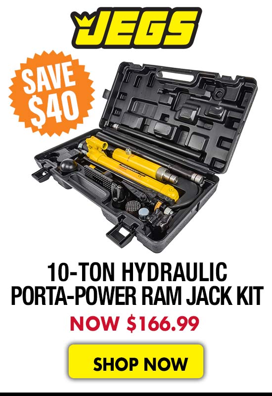 JEGS 10-Ton Hydraulic Porta-Power Ram Jack Kit - Now $166.99