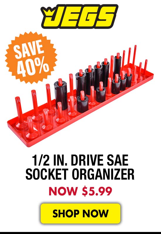 JEGS 1/2 in. Drive SAE Socket Organizer - Now $5.99