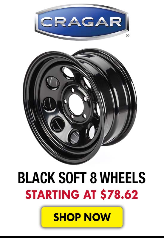 Cragar Black Soft 8 Wheels - Starting at $78.62