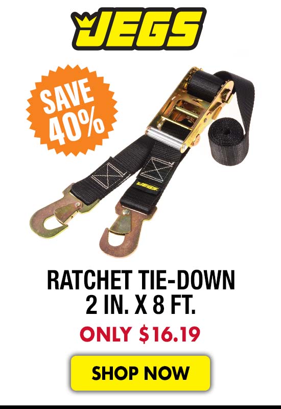 JEGS Ratchet Tie-Down 2 in. x 8 ft. - Now $16.19