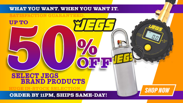 JEGS Save up to 50% Off Select Jegs Brand Products