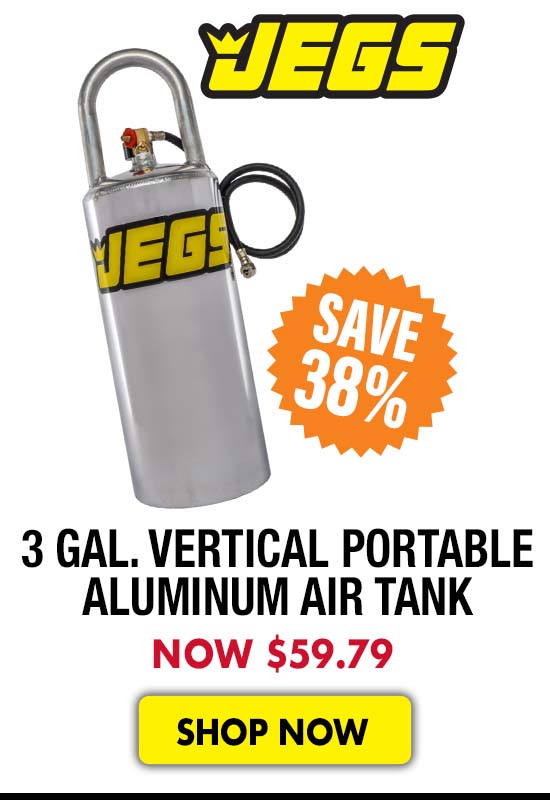 JEGS 3 gal. Vertical Portable Aluminum Air Tank - Now $59.79