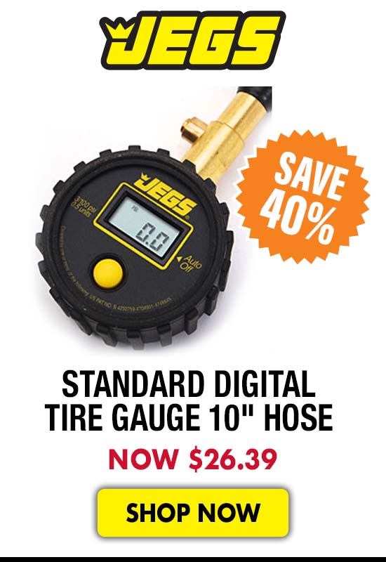 JEGS Standard Digital Tire Gauge 10" Hose - Now $26.39