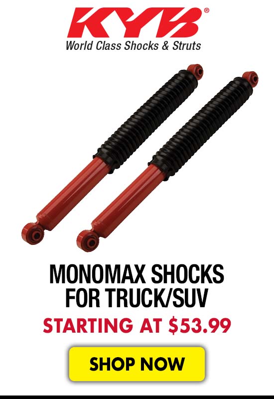 KYB MonoMax Shocks for Truck/SUV - Starting at $53.99