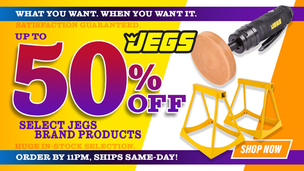 JEGS Save up to 50% Off Select Jegs Brand Products