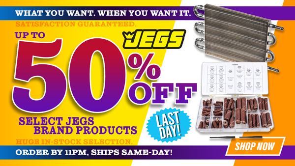 JEGS Save up to 50% Off Select Jegs Brand Products