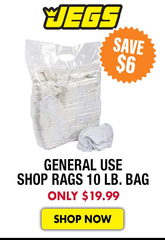 JEGS General Use Shop Rags 10 lb. Bag - Now $19.99